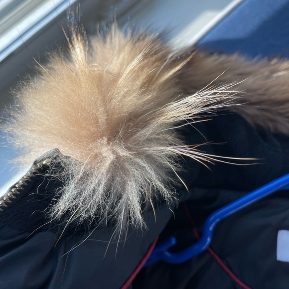 Laundry Black puffer jacket fur hood large - Picture 7 of 8